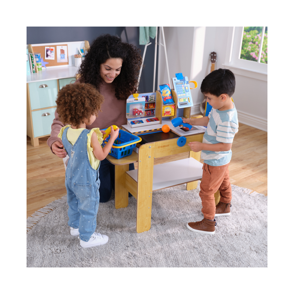 KidKraft PAW Patrol Adventure Bay Wooden Play Table with 73 Accessories 